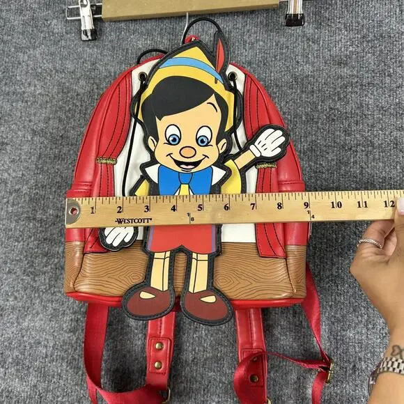 Disney Loungefly Pinocchio Marionette Backpack Red Wishes Do Come True Vacations